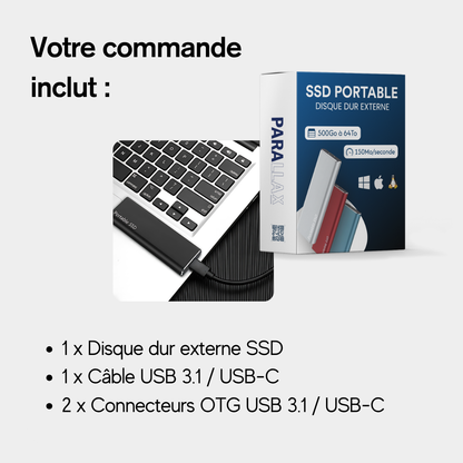 Disque dur Externe SSD 500Go à 64To  | Parallax