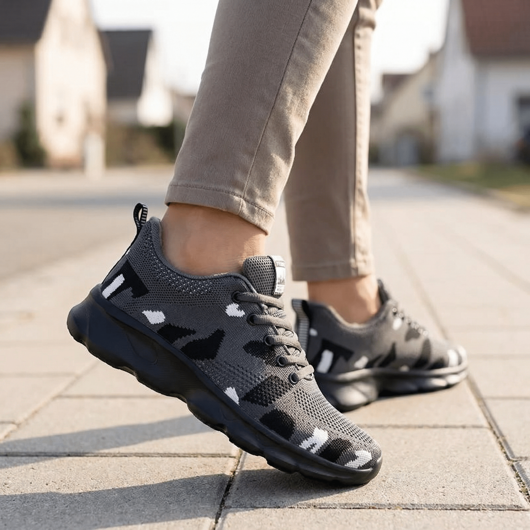 Camo Glide – Sneakers Ergonomiques en Mesh & Design Militaire - Parallax