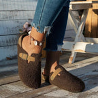 NOMA - Chaussons Femme Douillets et Chauds – Pantoufles Confort Quotidien Hiver - Parallax