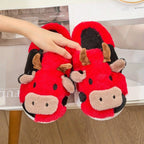 ORTHAE MOOVY - Chaussons Peluche Femme - Pantoufles Intérieur Chaudes et Douces - Parallax