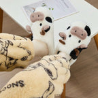 ORTHAE MOOVY - Chaussons Peluche Femme - Pantoufles Intérieur Chaudes et Douces - Parallax
