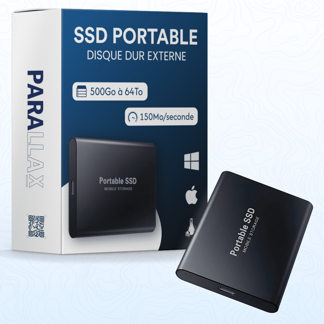 SSD Externe 500Go à 64To | Disque Dur Externe Portable Parallax - Parallax