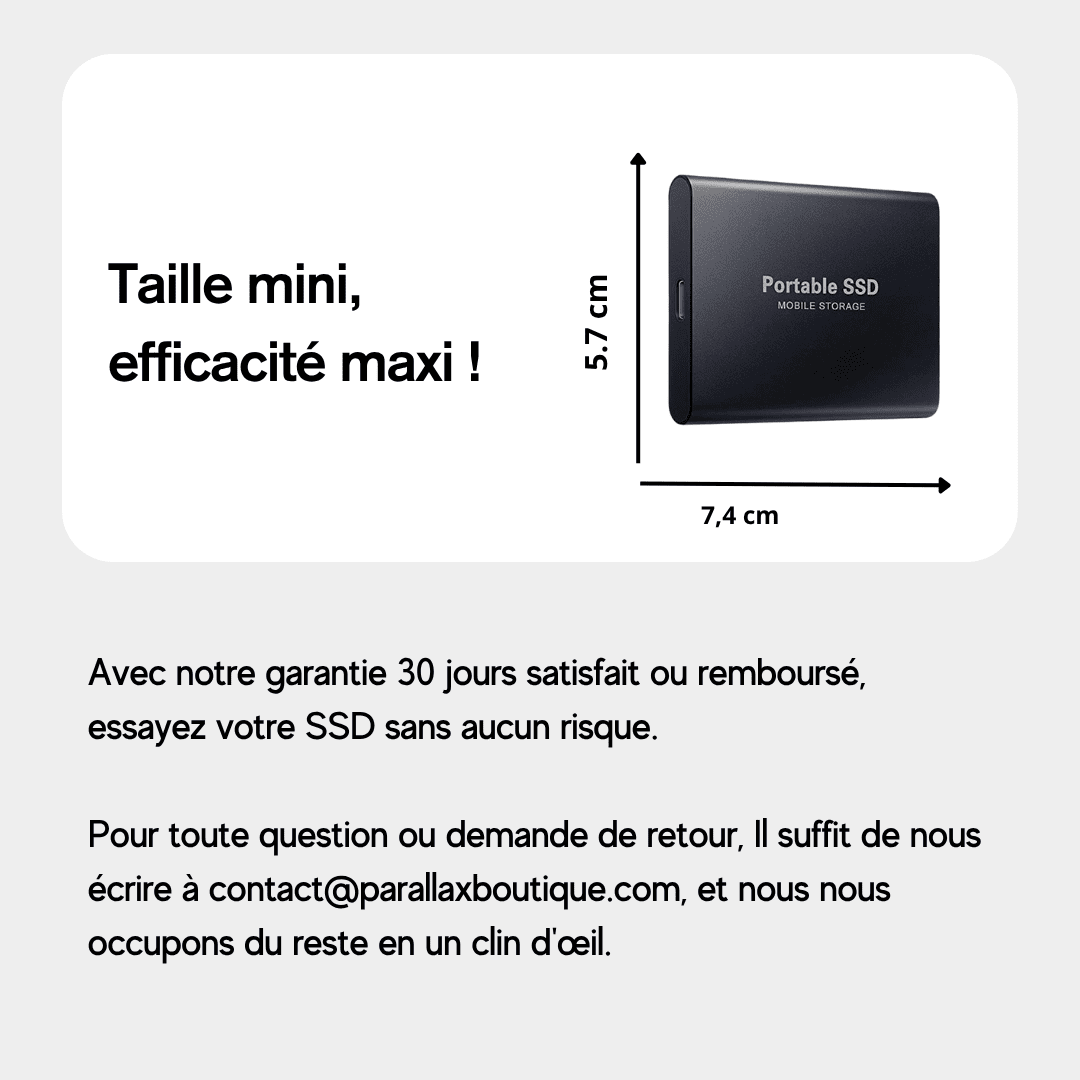 SSD Externe 500Go à 64To | Disque Dur Externe Portable Parallax - Parallax