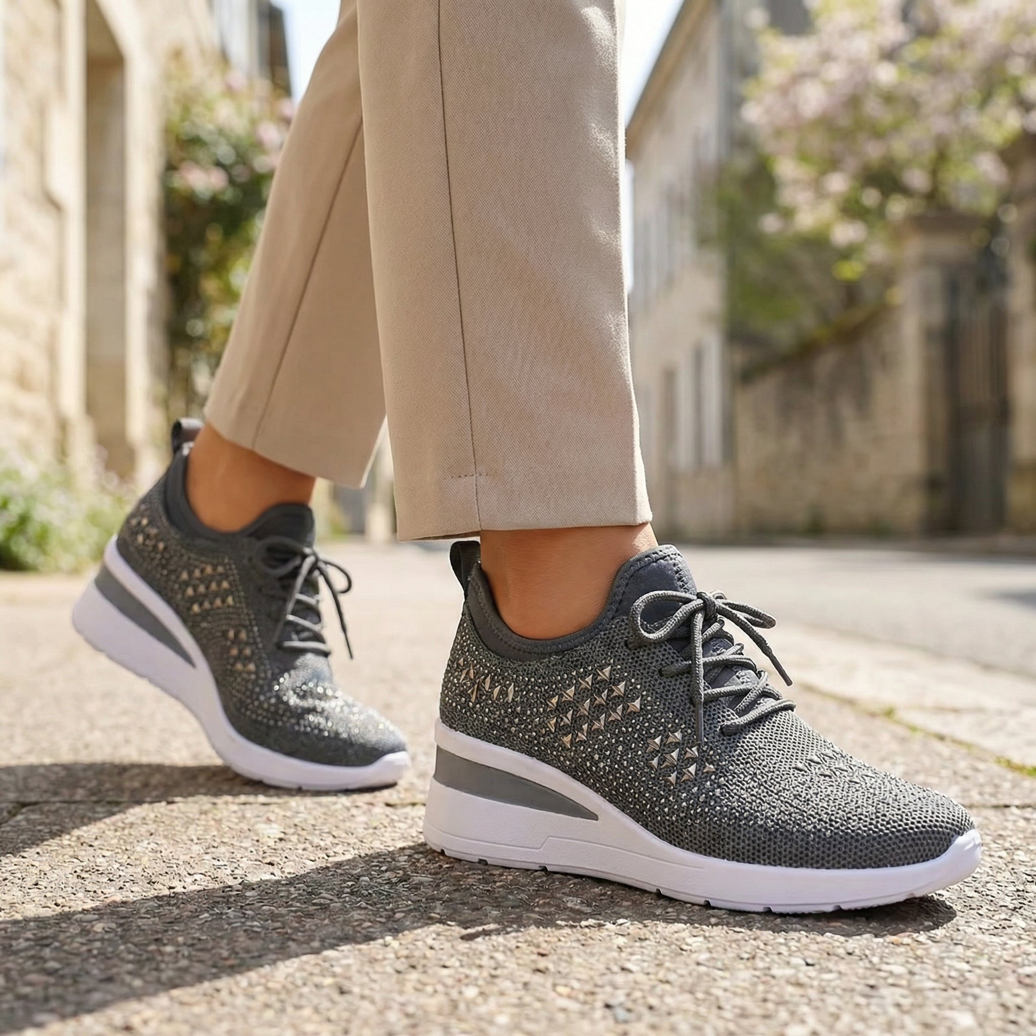 Star - Dust – Sneakers Plateformes à Strass & Semelle Compensée Confort - Parallax