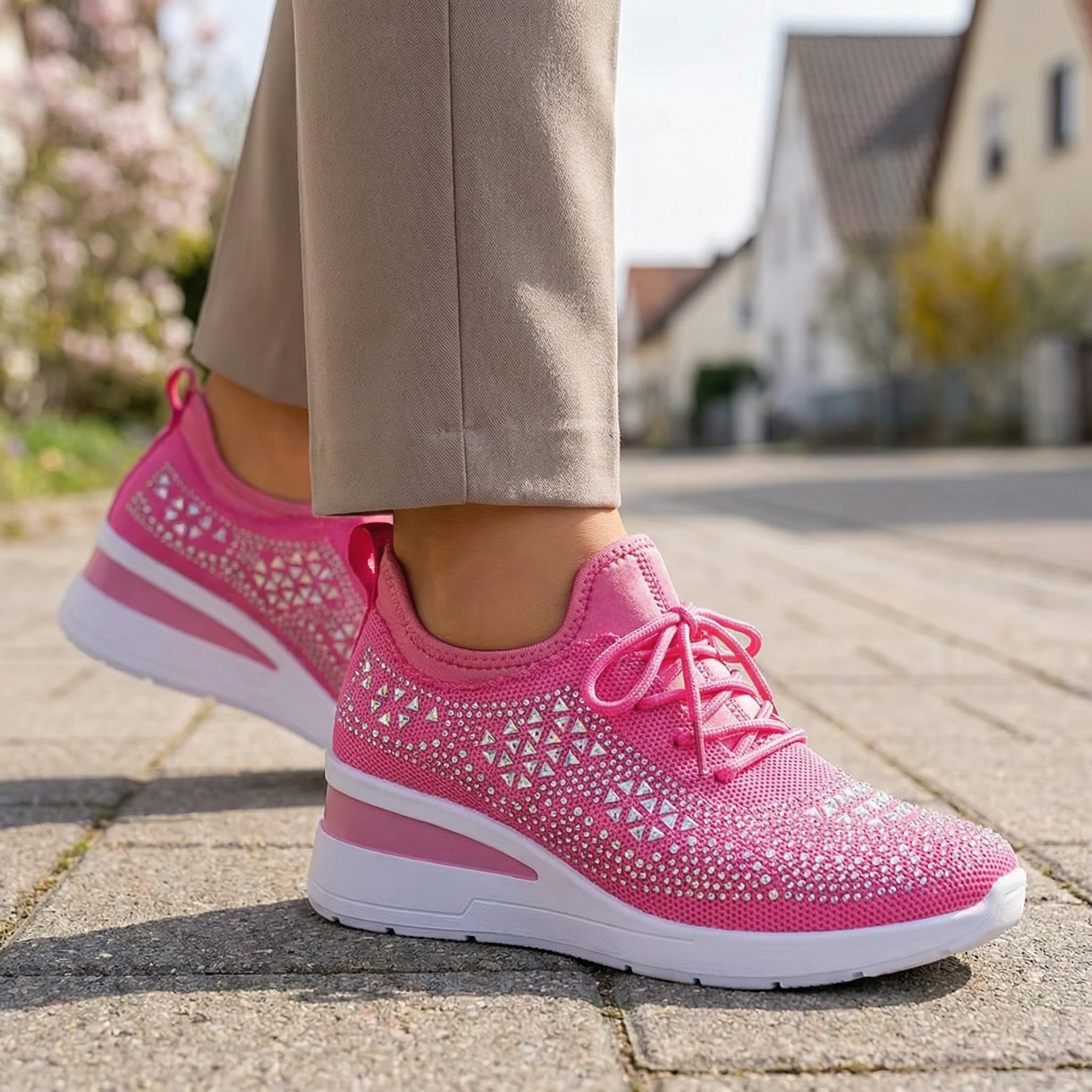 Star - Dust – Sneakers Plateformes à Strass & Semelle Compensée Confort - Parallax