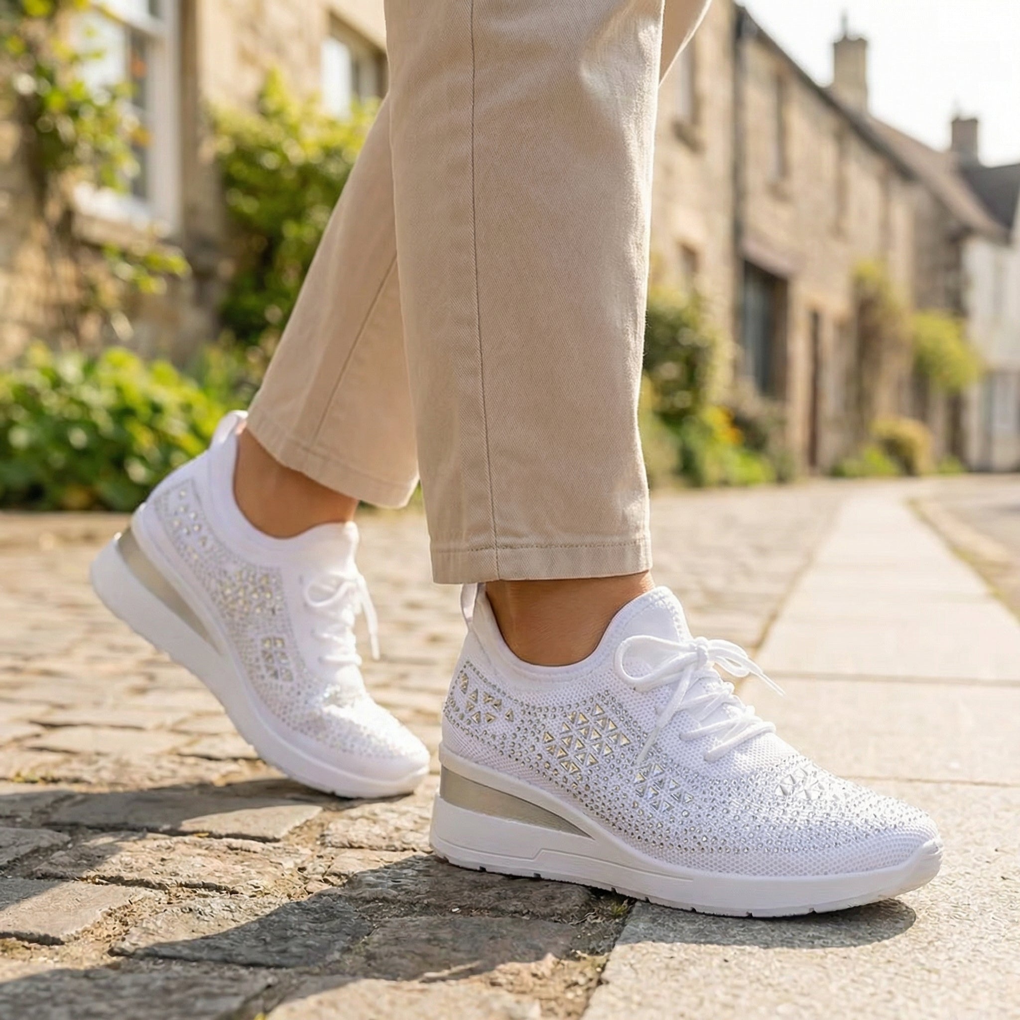 Star - Dust – Sneakers Plateformes à Strass & Semelle Compensée Confort - Parallax