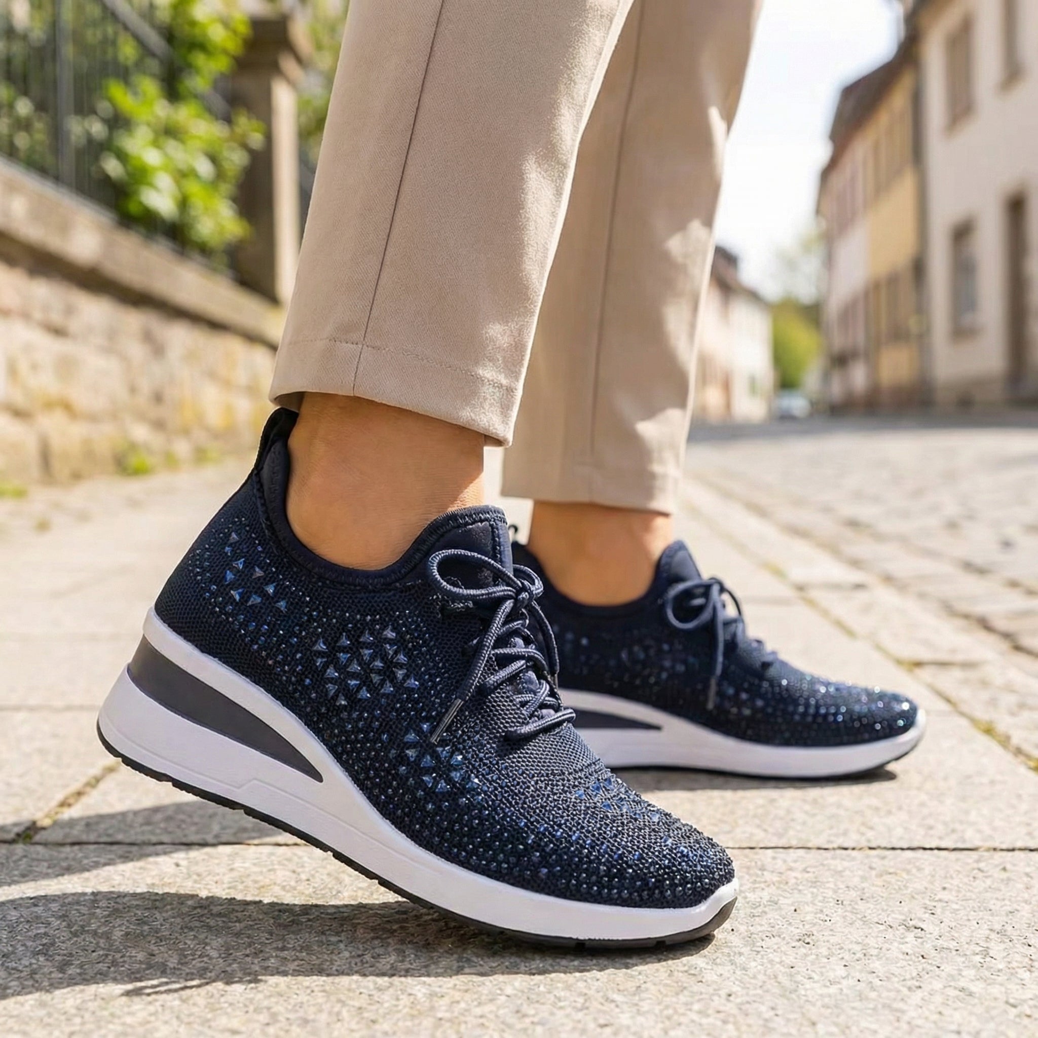 Star - Dust – Sneakers Plateformes à Strass & Semelle Compensée Confort - Parallax