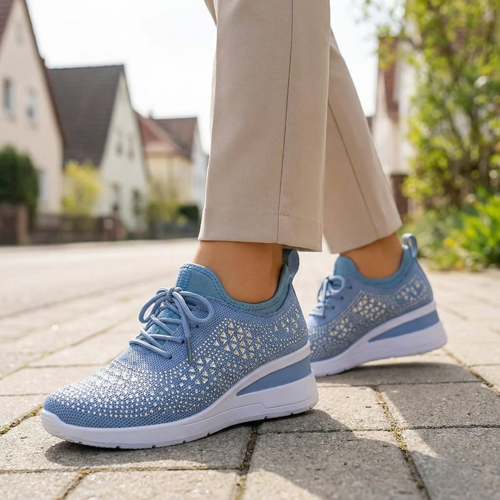 Star - Dust – Sneakers Plateformes à Strass & Semelle Compensée Confort - Parallax